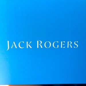 BRAND NEW !! Authentic Jack Rodger’s Gold wide flat sandals size 7.5 US